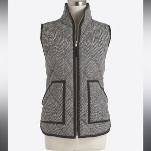 J Crew Printed quilted puffer vest